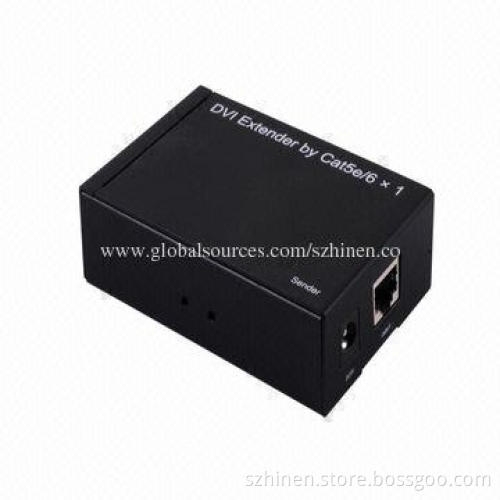 DVI Extender by Cat 5 x 1, Supports High-video Resolution 1,080P
